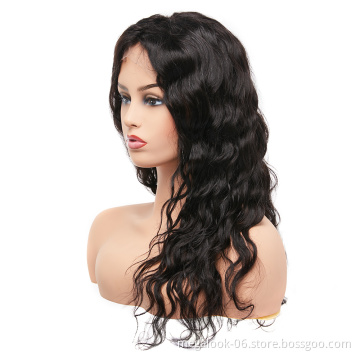 Megalook Hair Discounts Wholesale Cheap 100% Raw Remy Virgin Peruvian Human Hair Natural Wave Lace Wig For Sale